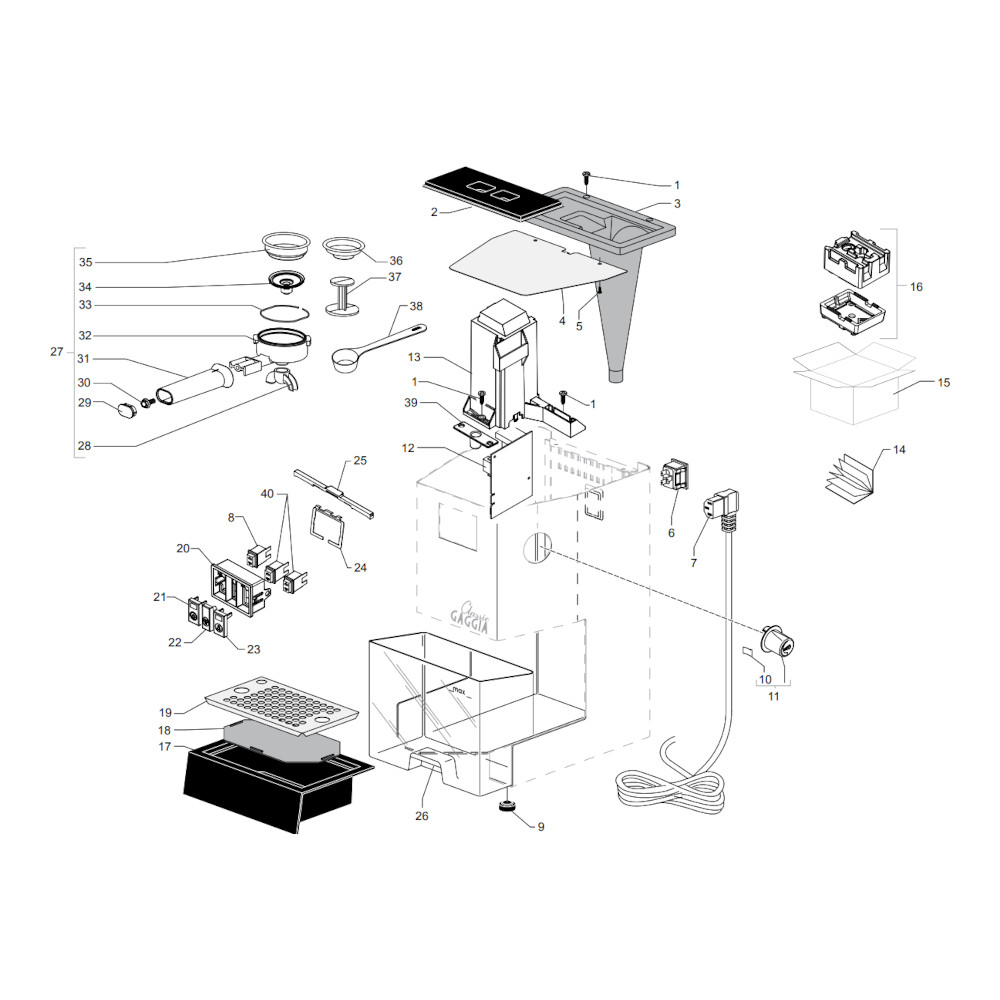 Explosionszeichnung Gaggia Classic SIN035U, RI9403/11 / RI9403/18