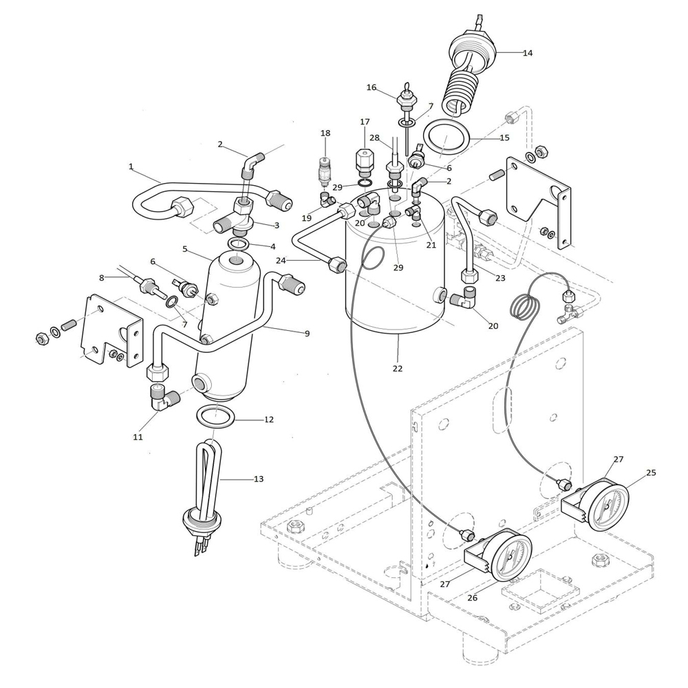 Explosionszeichnung Rocket Espresso R58