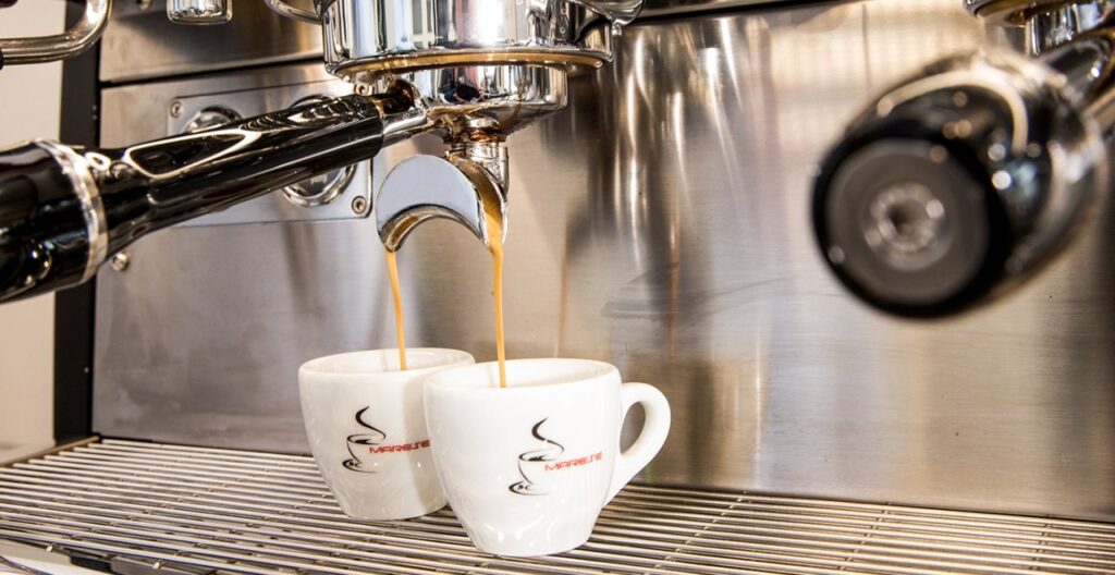 Frisch zubereiteter Espresso