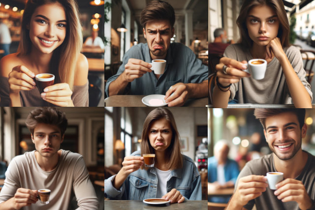 Menschen trinken Espresso